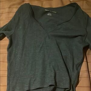American Eagle Outfitters Women's Green Top